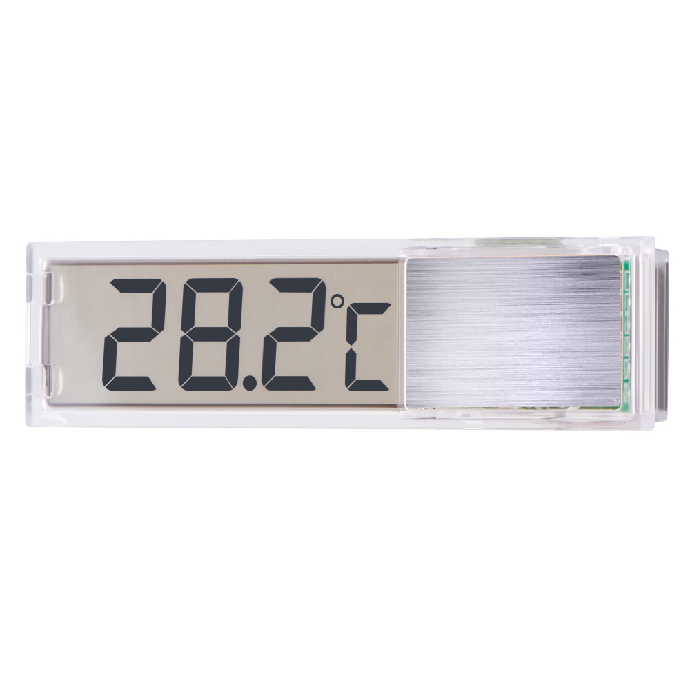 Multi-Functional LCD 3D Aquarium Digital Electronic Temperature Measurement Fish Tank Temp Meter Aquarium Thermometer: Silver