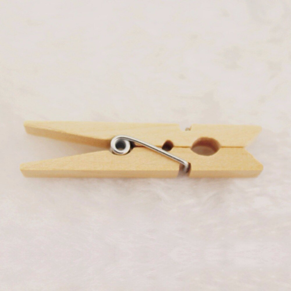 Cute Wood Clothespins Wooden Laundry Clothes Pins Photo Paper Peg Clip 50PCS