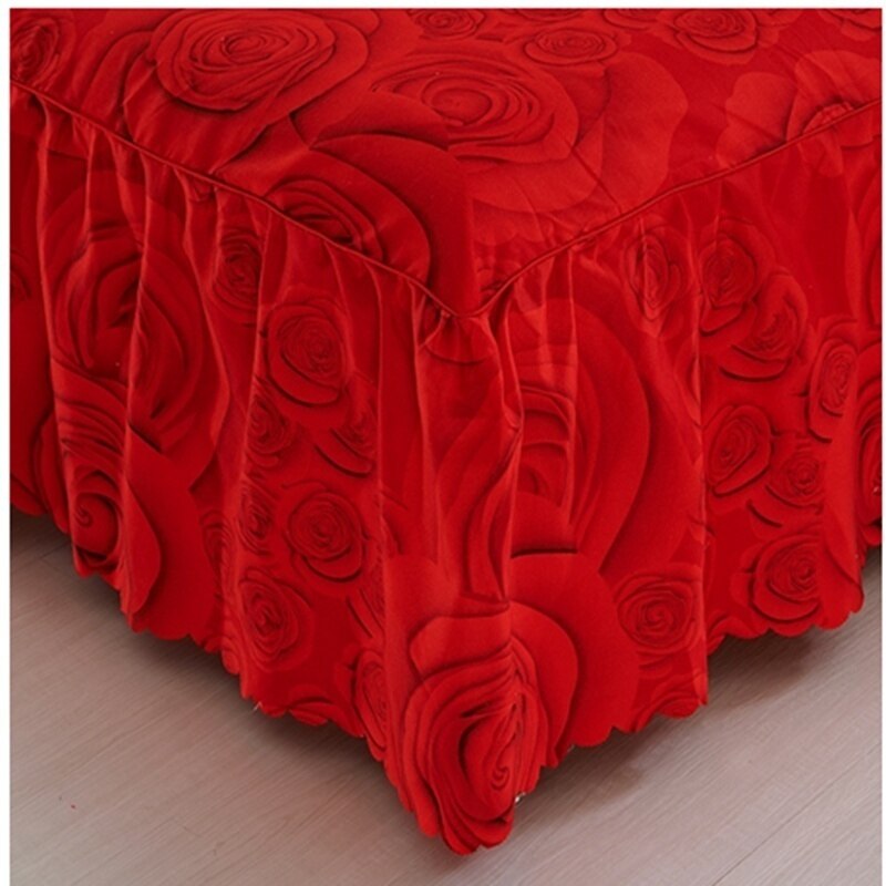 Rose Flowers Home Bed Sheet Cotton Red Bedding Bedspread