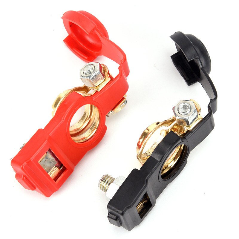 Para coche y caravana, Conector de Terminal de batería de coche, par de baterías de 12V de liberación rápida para batería, abrazaderas de terminales,