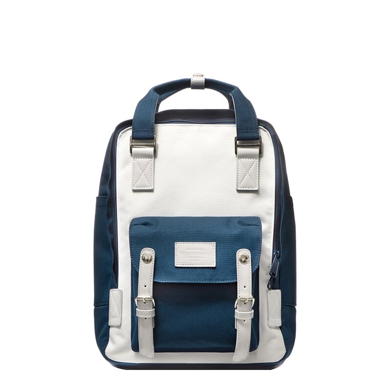 MAH Mini Ipad Rucksack frauen Anti-diebstahl schule Rucksack mit griff wasserdicht stoff reisetasche für mädchen Hochschule buch tasche: Blau