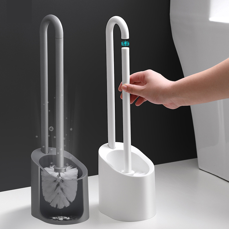 Escova de limpeza magnética para banheiro, conjunto de acessórios de banheiro com cabo longo, suporte de escova de vaso sanitário, ferramenta de limpeza, conjunto doméstico