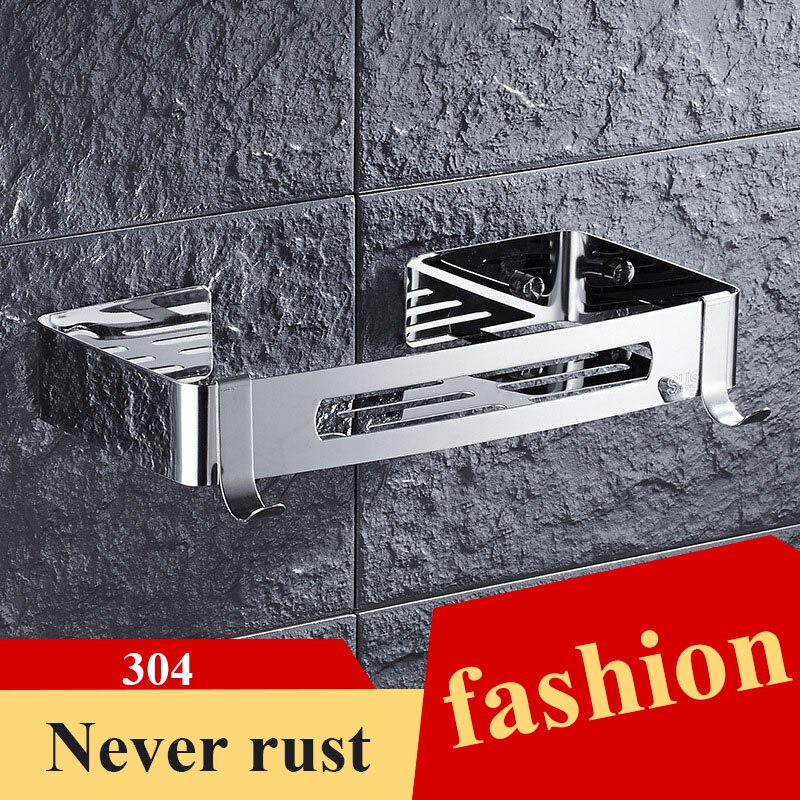 Stainless Steel Shelf Kitchen Storage Shelf Bathroom Toilet Multifunctional Punch Holder corner storage holder shelves