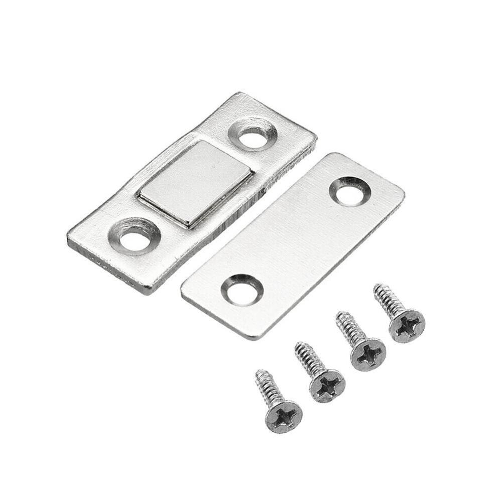 2 stk / sæt stærk dørlukker magnetisk dørlås dørmagnet til møbelskab med skruer ultra tynd: Default Title