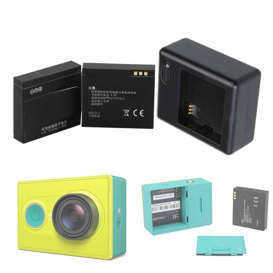 1010mAh AZ13-1Battery For Xiaomi Yi Action Camera Battery Rechargeable Replacement Bateria