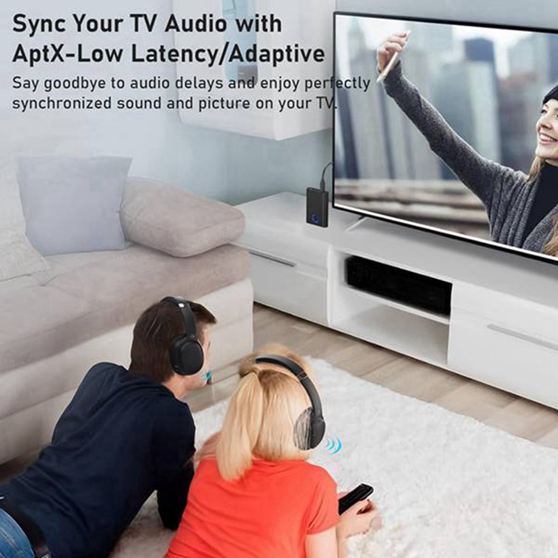 Bluetooth 5.3 Adapter For Airplane To 2 Wireless Headphones, 3.5Mm Jack In-Flight Bluetooth Transmitter Receiver For TV