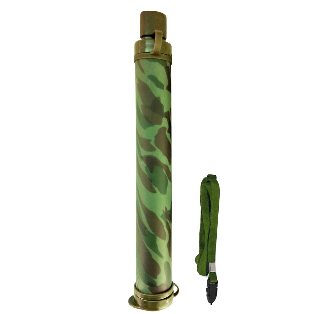 Système de Filtration Portable pour paille, filtre de paille, purificateur d'eau, extérieur, vie sauvage, urgence, randonnée, eau potable: camouflage