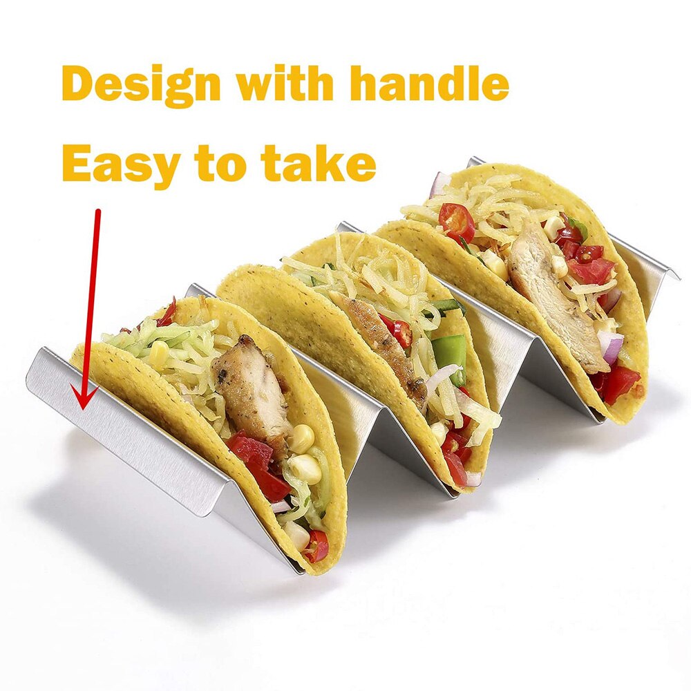 Taco Halter Welle Form Edelstahl Stehen Taco Mexican Food Rack Heißer Hund Display Halter Küche Lebensmittel Rack Shell