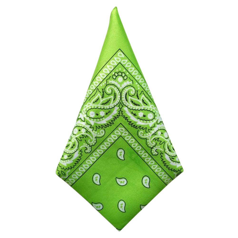 Vrouwen Haaraccessoires Linnen Bandana Sjaal Vierkante Vrouwelijke Bandana Hoofddeksels Rock Cool Meisjes Multi Hoofdbanden: green