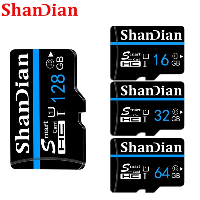 Shandian Tarjeta Micro Sd Tf Geheugenkaart 8Gb 16Gb 32Gb 64Gb Micro Sd Cartao De Memoria micro Mini Card + Adapter