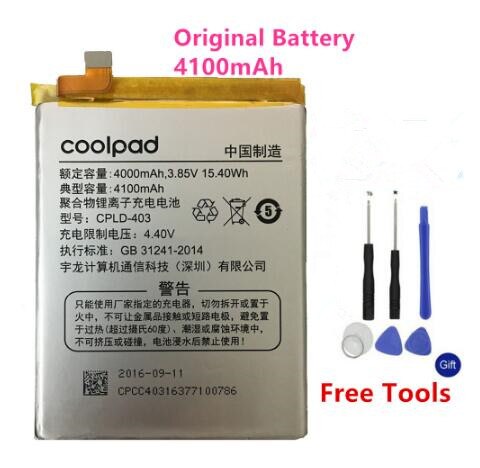 D'origine CPLD-403 Batterie Pour Letv LeEco Coolpad Cool1 Cool 1 Double le3 LeRee R116 C106 C106-7 C106-9 C103 C107-9 Batteries: WHITE