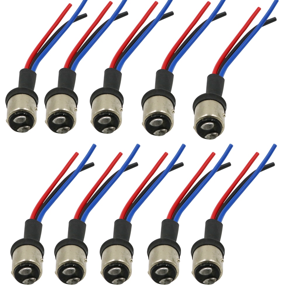 YSY 10pcs Details about BAY15S 1156 BAY15D 1157 Male Adapter Wiring Harness For Tail Lamp Headlight Signal Retrofit bulb