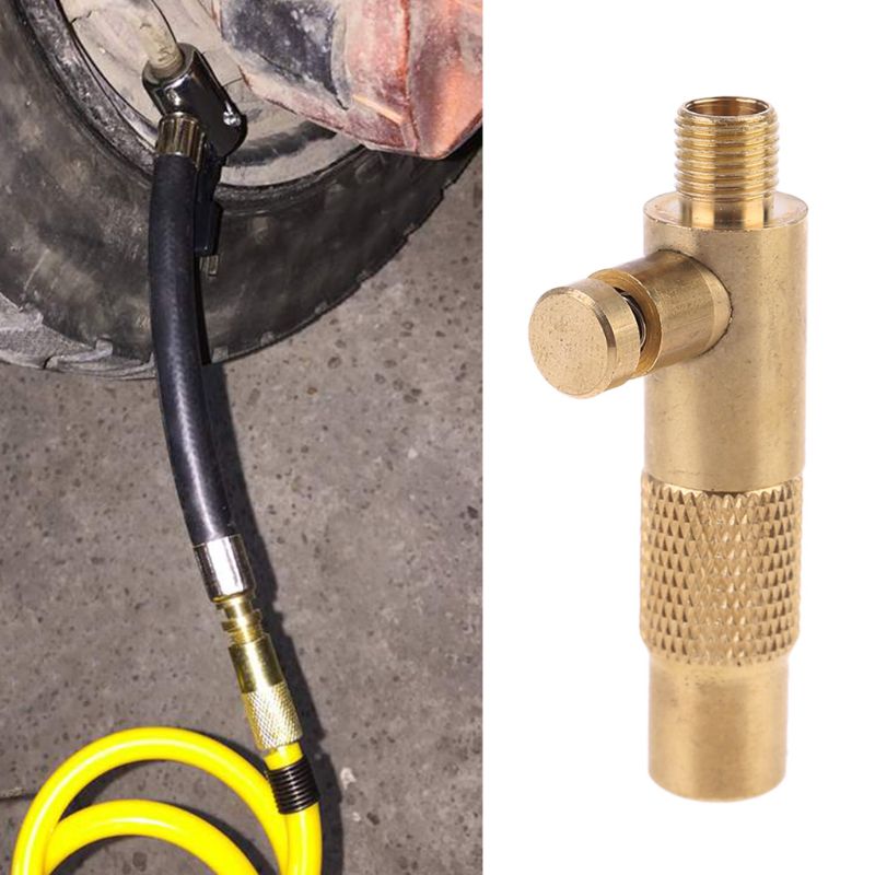 Brass Car Tire Inflator Standard Fine Thread Vehicle Air Compressor Pump Connector with Deflation function