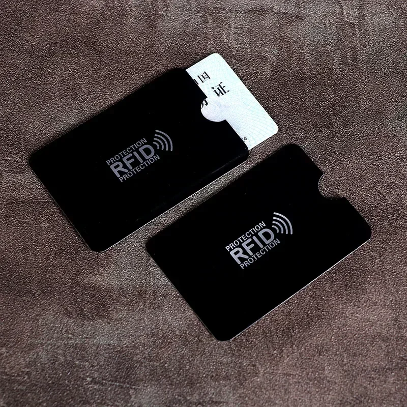 Anti-Scan Card 1PC Sleeve Credit NFC RFID-kaartbeschermer Anti-magnetische aluminiumfolie Draagbare bankkaartenhouder Kaarthouder Portemonnee