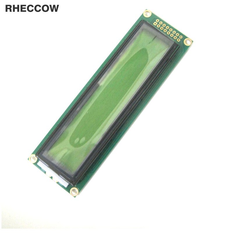 Rheccow 5v lcd-modul 24 x 2 2402 24*2 118*36 tegn lcd lcd-modul gulgrøn baggrundsbelysning hvide tegn