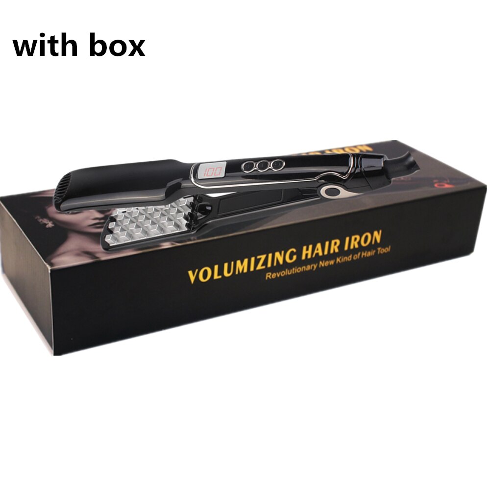 Neue Haar Eisen Mais Lockiges Styling Welle Eisstockschießen Eisen Crimpen Haar Bügeleisen Crimper Werkzeug Volumizing Haar Curler Wellen Für Haar: Schwarz mit Kasten / EU