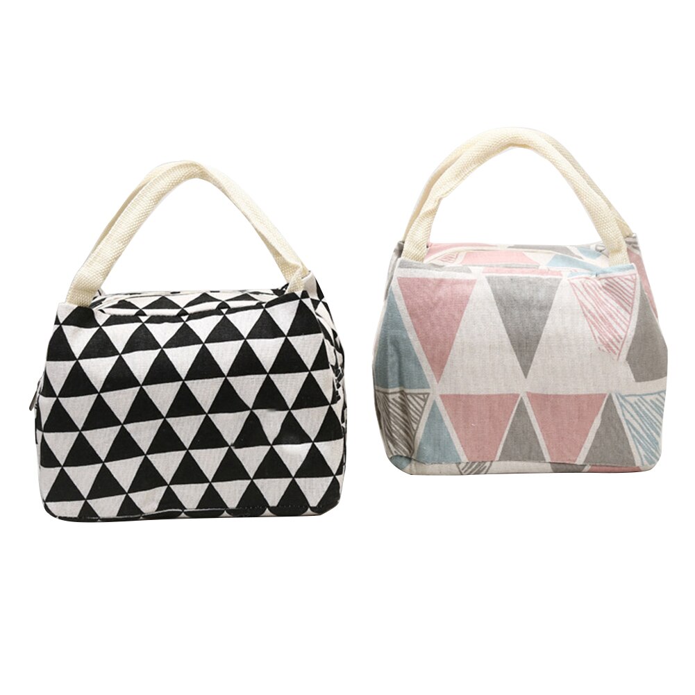 Unisex lunchtas, geometrische print student white-collar box opslag voedsel warmtebehoud koude-isolatie bento-tas