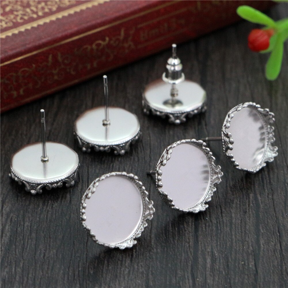 UNICRAFTALE 20Pcs Flat Round Brooch Pin With 20Pcs Glass Cabochons 304 Stainless Steel Brooch Bezel Trays Diy Blank Dome Brooch Making Kit For Diy Brooch Making 25mm Tray