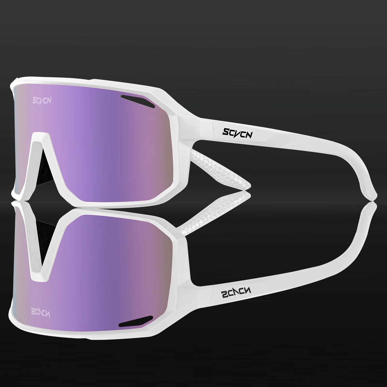 SCVCN Fahrradbrille, Fahrrad, Mountainbike, Wandern, Camping, Golf, UV400, Sonnenbrille, Sportschutzbrille für Männer und Frauen, Baseball: Schokolade