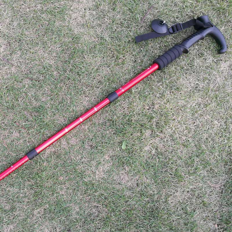 Ultra-light Walking Hiking Stick Aluminium Alloy Telescopic Trekking Pole Alpenstock SEC88