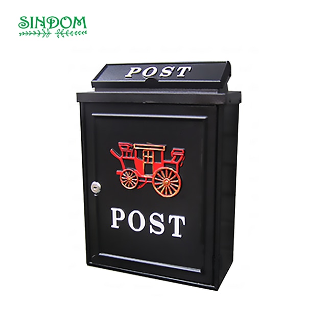 Popular Wall Mounted Aluminium Post Retro Outdoor Street Mailbox: Antique car-black
