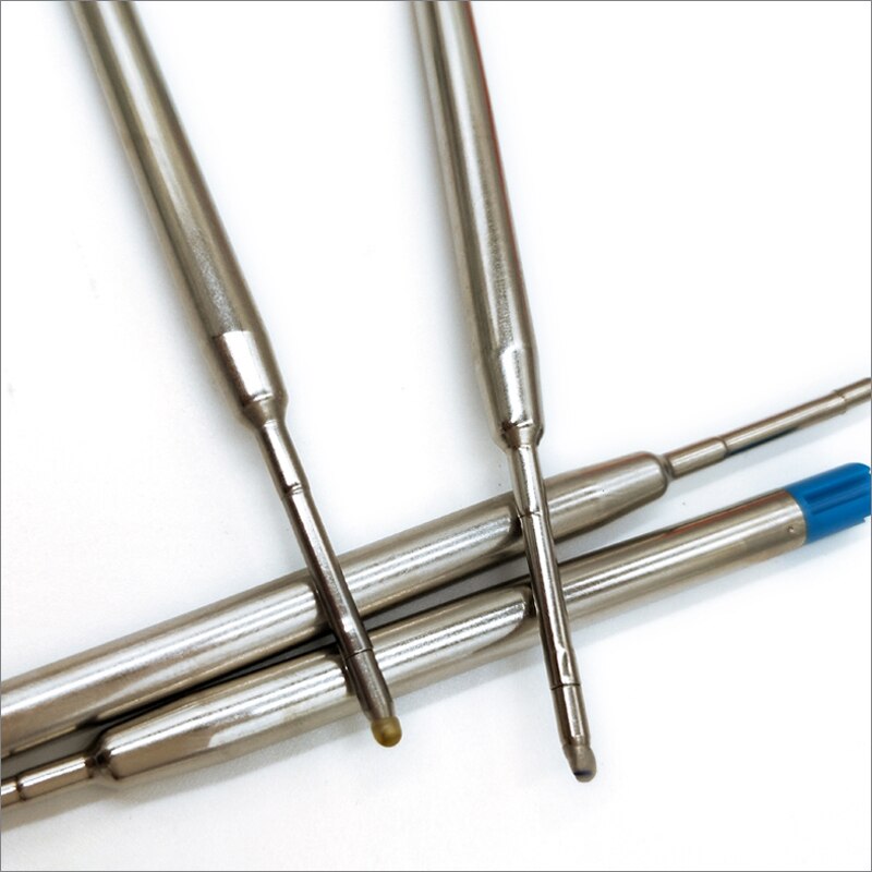 10pcs highly Universal Standard Style Black and Blue Ink refill 0.7mm Medium Nib metal Ball Point Pen Refills