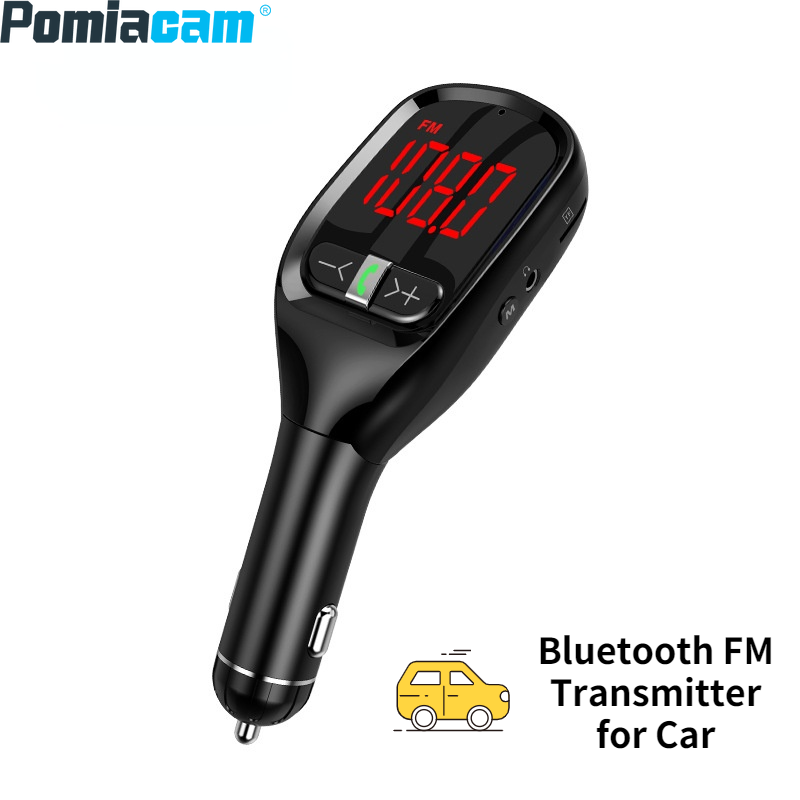 Bluetooth Fm-zender Voor Auto, Bt 5.0 Draadloze Bluetooth Fm Audio Adapter Muziek Speler Car Kit, handsfree Bellen