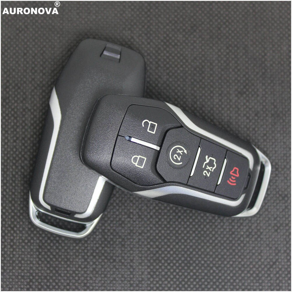 Custodia Portachiavi Ford A 3 Pulsanti In ABS+metallo – Chiave Grezza Non Tagliata, Compatibile Con Mustang, Edge, Explorer, Fusion, Mondeo, Kuga