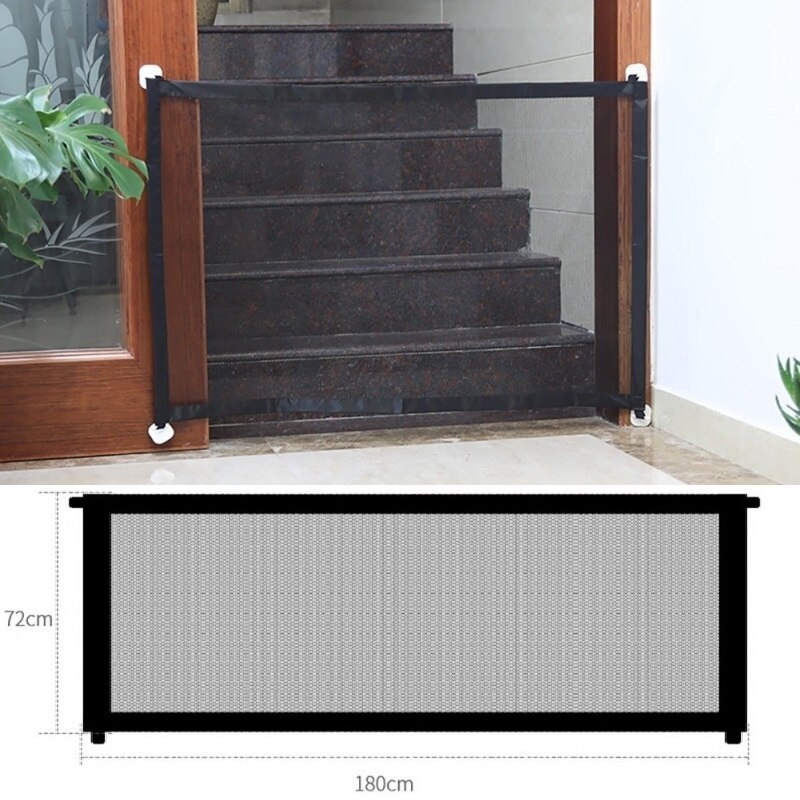 Porte de sécurité à rabat magnétique pour animaux de compagnie, paravent verrouillable, pour chiots et chatons: L  180cm x 75cm