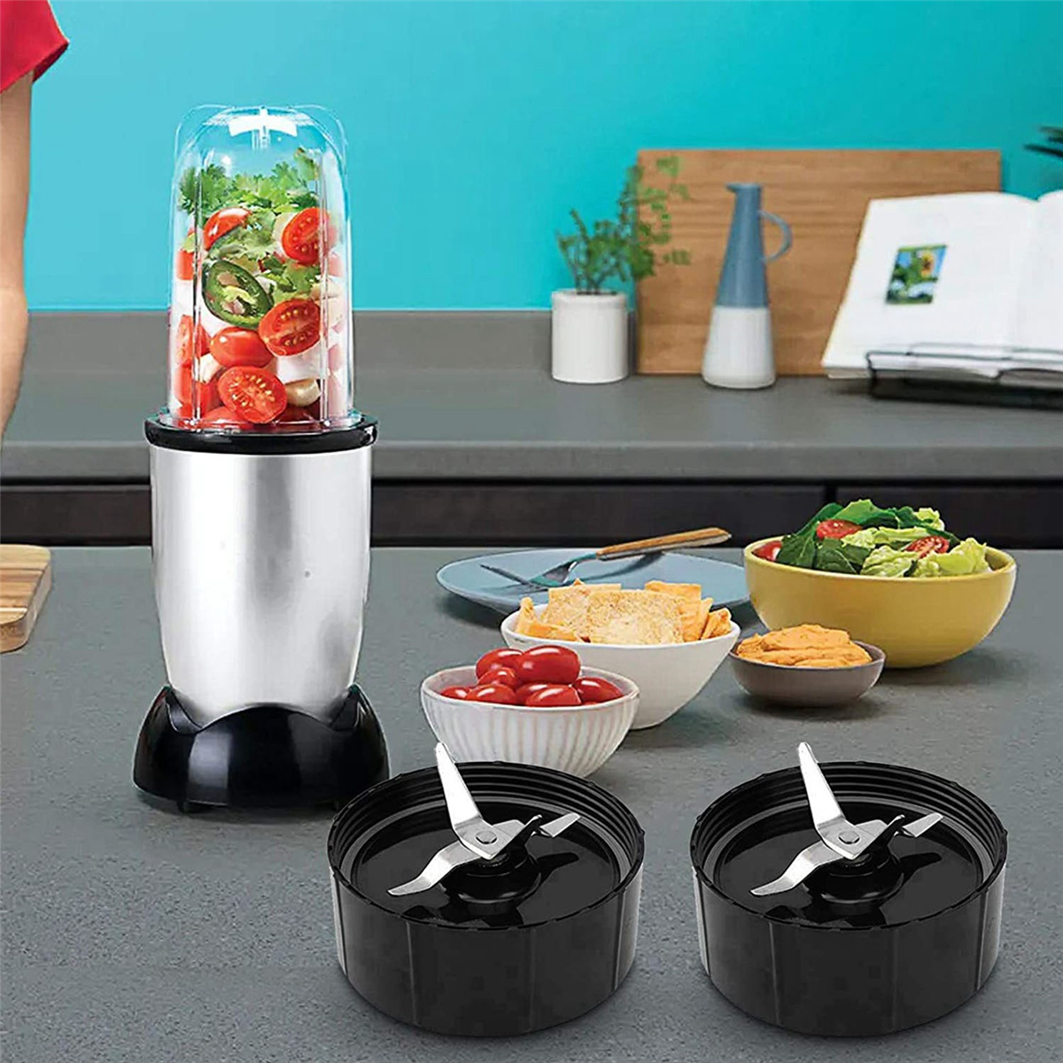 2er Pack Ersatz kreuz klingen teile für Magic 250w Mixer, Entsafter und Mixer, Mixer Ersatzteile mb1001
