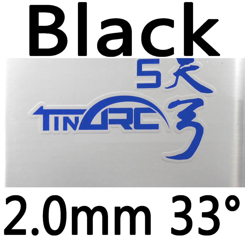 DHS TinArc5 TinArc-5 TinArc 5 granos en tenis de mesa o goma de PingPong con esponja: black 2.0mm H33