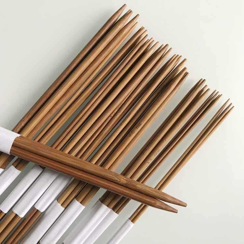 75 Agujas Doble Punta Tejer 10mm 2.75mm Bambú Bamboo #0765 | Envío Gratis