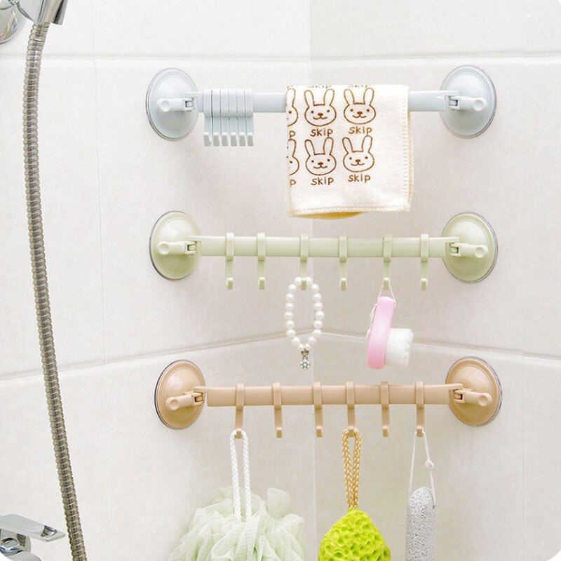 Zuignap Type 6 Haak Keuken Badkamer Bloem Wijn Douchekop Nail-Gratis Naadloze Multifunctionele Rvs haak: 01