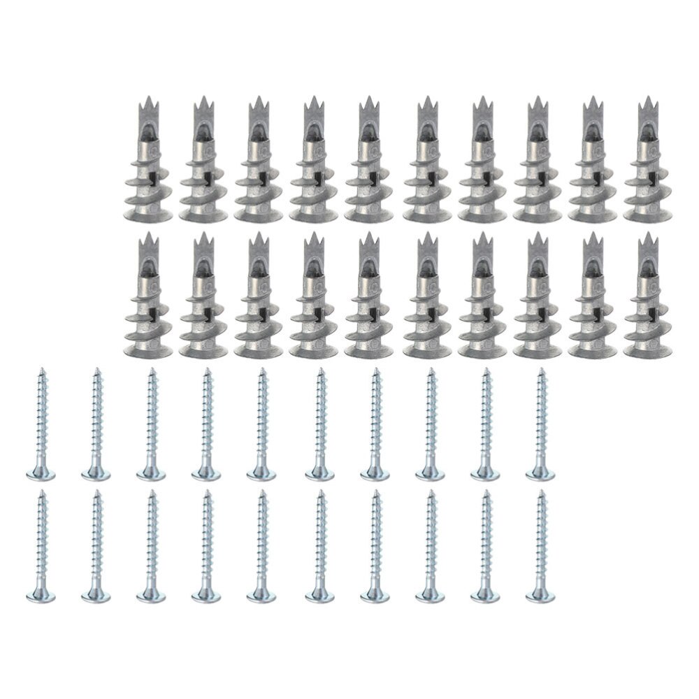 100 Pcs Wall Fixing Screws Screw Fixings Useful Self-Drilling Drywall Anchors for Shop