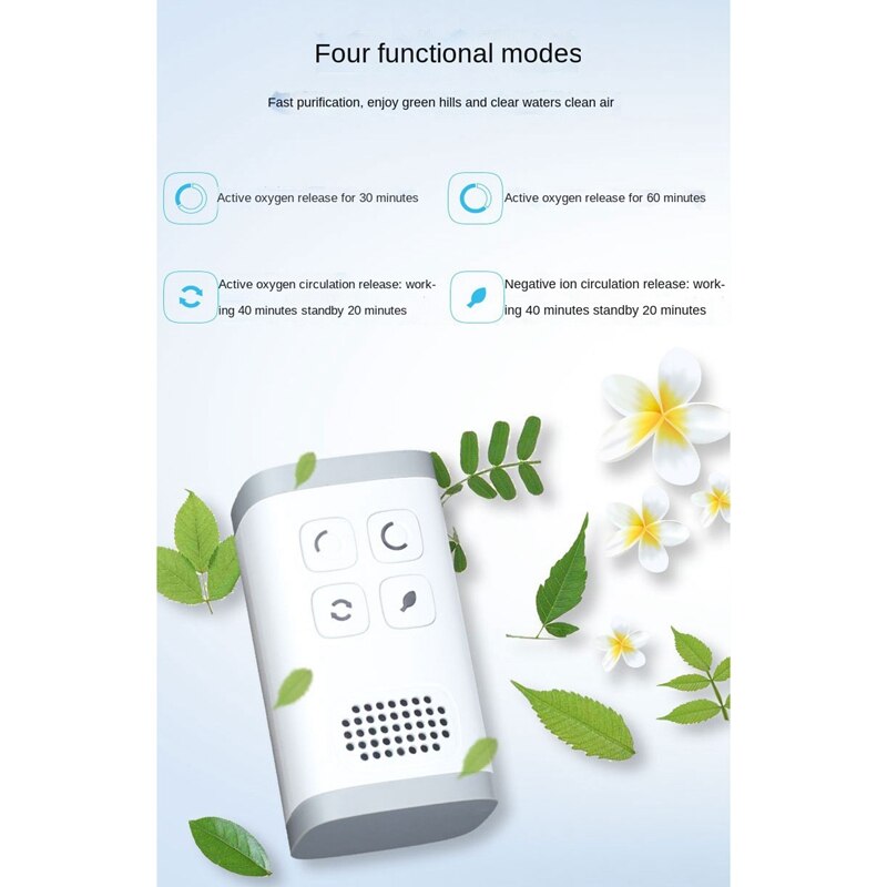 Mini Air Purifier Ozone Generator Purification Home Bathroom Toilet Deodorizer Pet Deodorizer Air Ionizer EU Plug