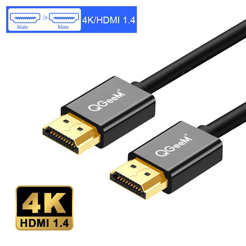 QGeeM 4K HDMI Extension Cable Extender Adaptador HDMI 2.0 para Xiaomi Xbox Series X PS5 PS4 TV Box Chromebook Computadoras portátiles Tabletas Apple TV Macho a hembra HDMI Divisor HDMI Cables de alambre digital 4K HDMI: 4K ABS HDMI 1.4 / <=0,5 m