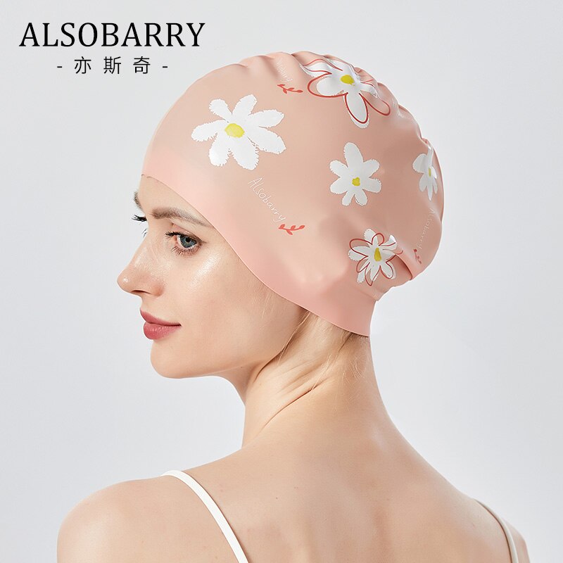 Gorro de baño de tela de silicona para hombre y mujer, alta elasticidad, impermeable, protege las orejas, accesorios de natación