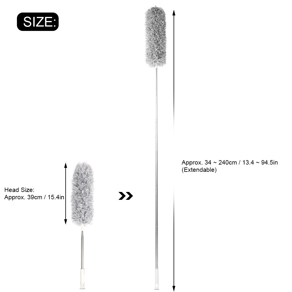 Electrostatic Adsorption Capacity Fibers Duster Brush Extendable Flexible Cleaning High Places Practical Dust Cleaner Brush