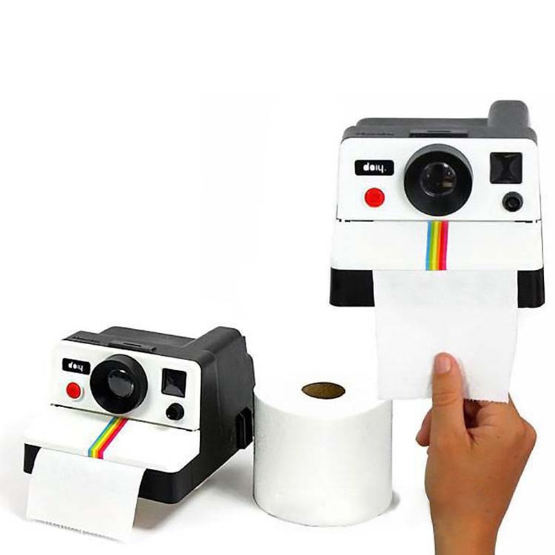 Quickdone Leuke Camera Vormige Tissue Opslag Retro Roll Tissue Holder Box Toiletpapier Cover Huishoudelijke Tissue Doos Houder HG0547