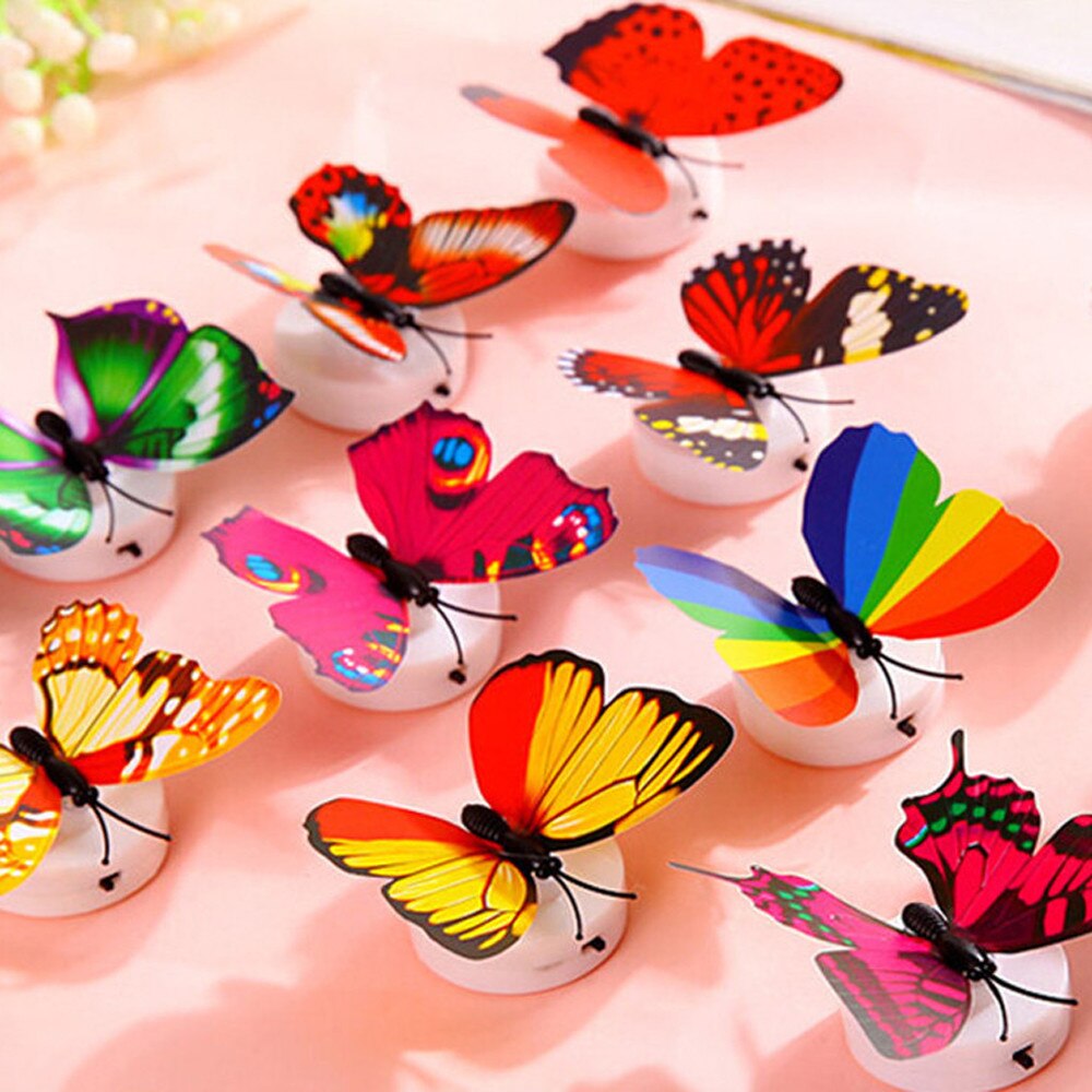 1 Pcs LED 3D Butterfly Wall Stickers Night Light L... – Grandado