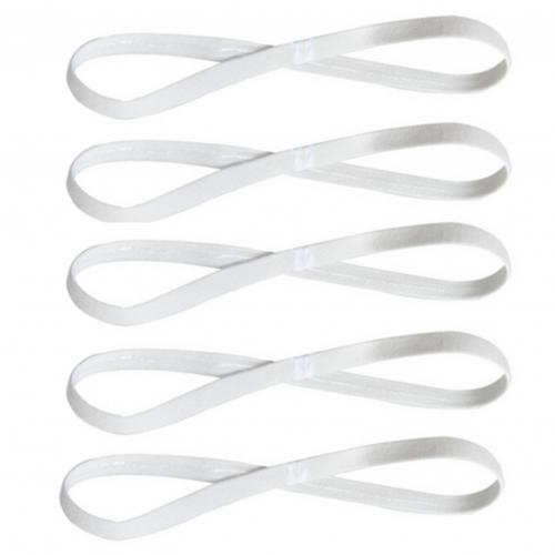 Bandas para el pelo para hombre y mujer, cinta para el pelo de Color caramelo, cinta deportiva antideslizante para correr, banda elástica de goma para el sudor, accesorios para el cabello de fútbol, 5 uds.: Blanco