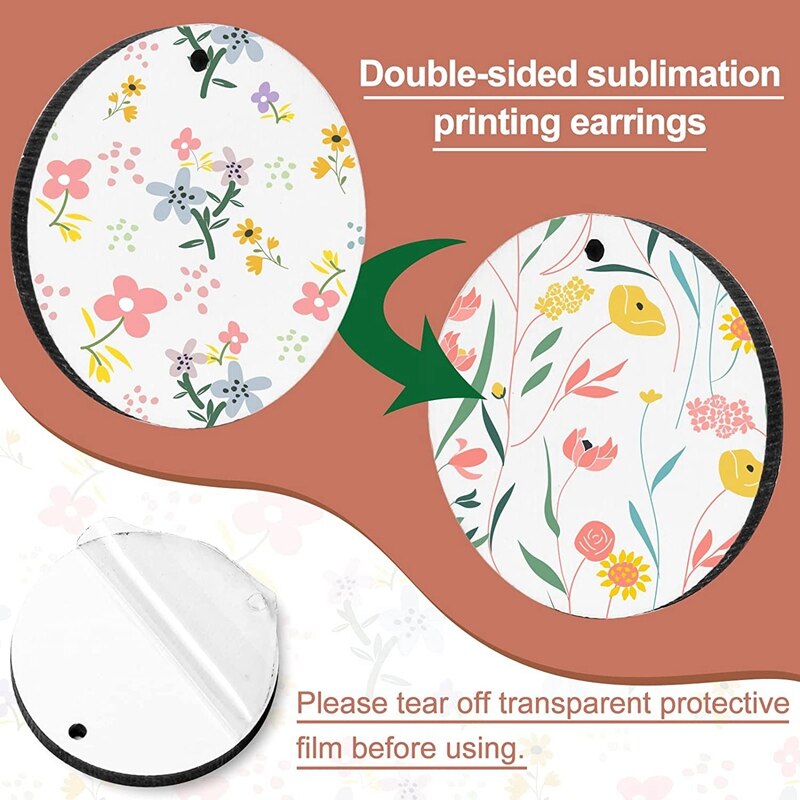 Ronde Sublimatie Leeg Oorbellen Met Oorbel Haken En Jump Ringen Onvoltooide Warmteoverdracht Oorbellen Voor Diy Project