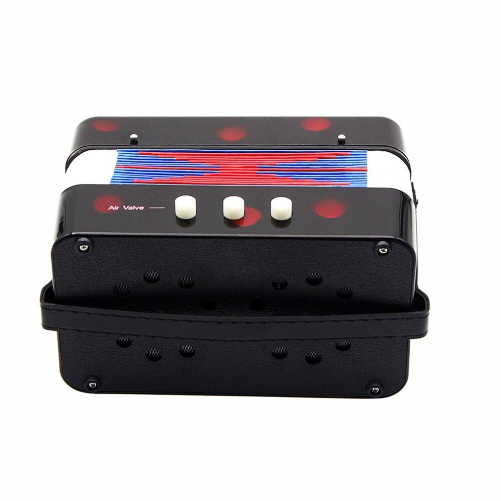 Mini acordeón para niños, 1 Uds., 7 teclas, 3 bajos, educativo, para principiantes, práctica, instrumento de música, banda de juguete