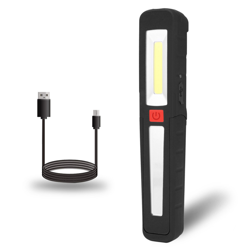 LED COB Rechargeable Magnetic Torch Flexible Inspection Lamp Cordless Work Light Emergency Lmp#10