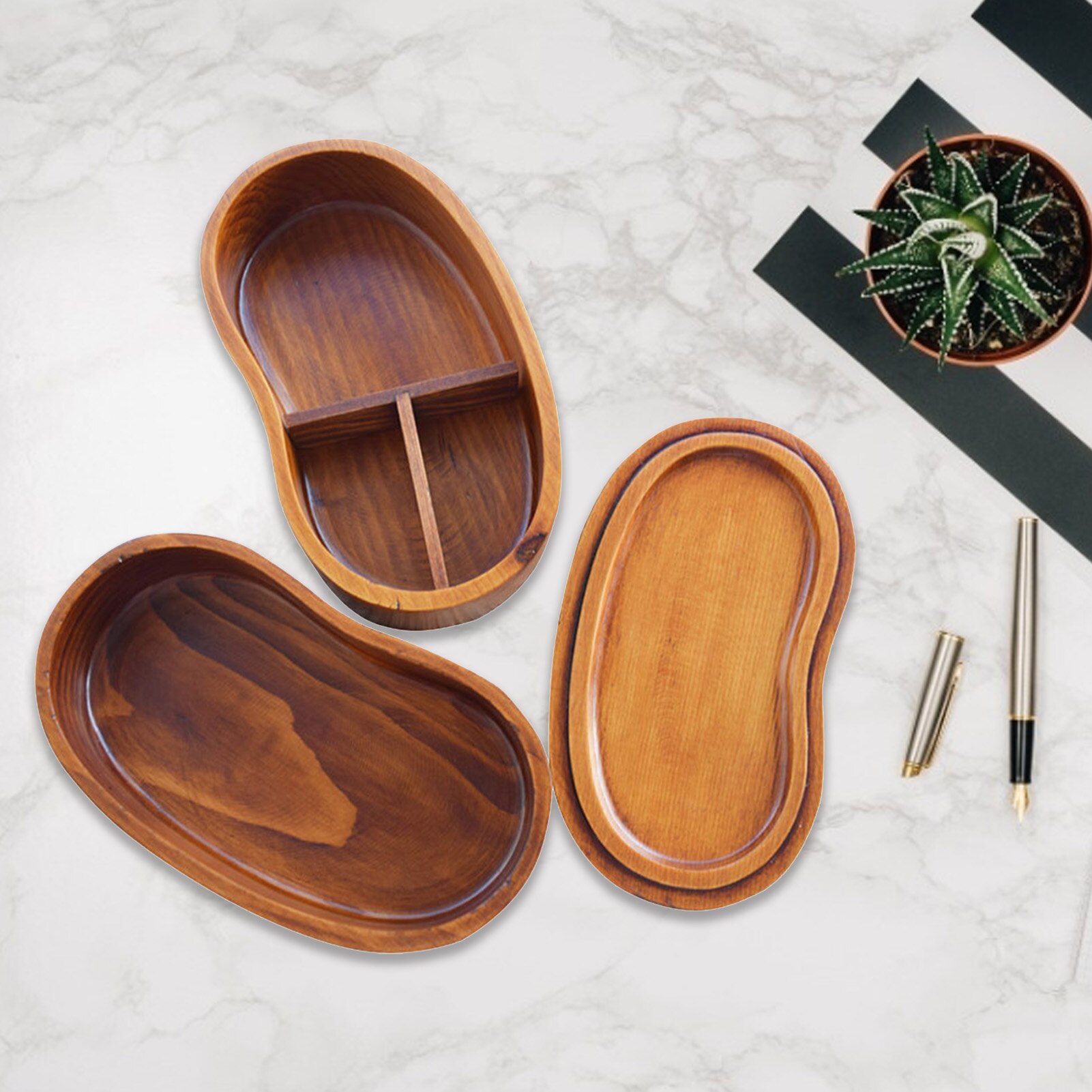 Wooden Lunch Box Japanese Bento Box Portable Eco-friendly Lunch Box For School Kids Office Worker