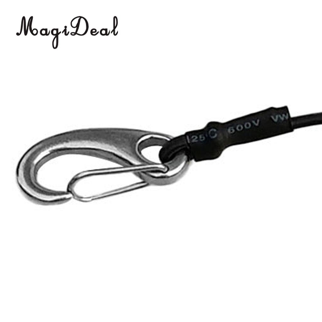 Canne à pêche élastique universelle, robuste, extensible, pour Kayak, canoë, laisse, corde de sécurité et mousqueton, accessoires d&#39;équipement