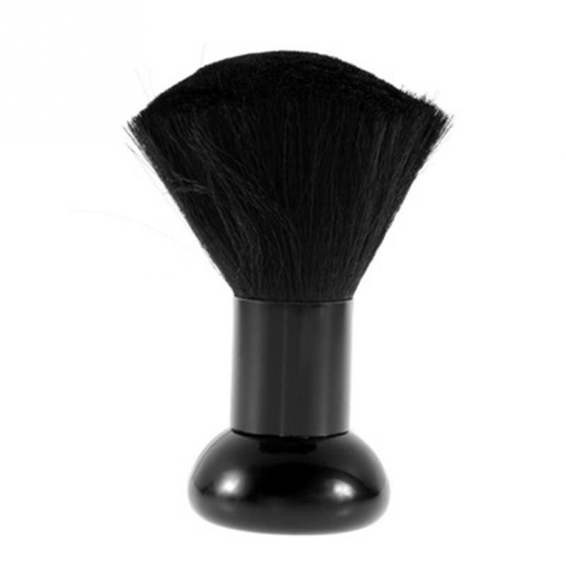1 stk makeup styling plast værktøj sort rengøring salon hjemme feje duster ansigts hals duster lidt anderledes hår børste