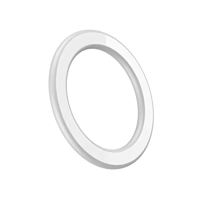 1pc simples anel magnético titular para iphone 16 15 14 ímã de parede suporte do telefone móvel suporte magnético do telefone do carro para caso magsafe: Branco