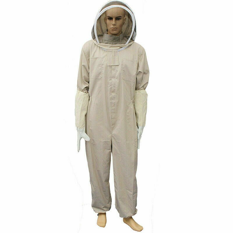 Ventilated Full Body Beekeeping Bee Keeping Suit With Leather Gloves