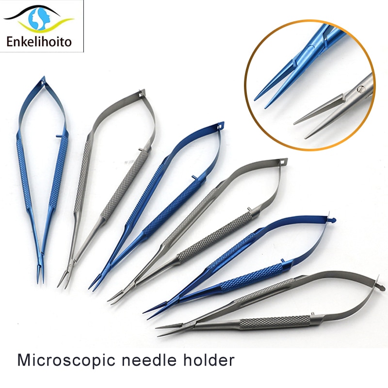 Micro schaar roestvrij staal titanium legering chirurgisch fijne instrumenten straight puntige tip 12 14 16 18 cm
